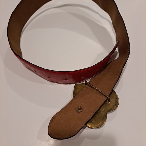 Moschino Women\'s Red Heart Love Leather Belt Size 40 / S main image 10